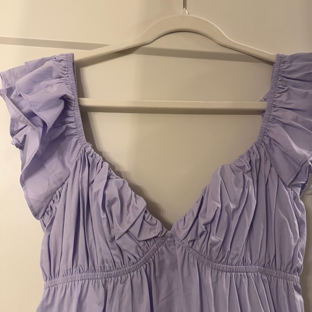 Lilac Ruffle Sleeve Dress - Picture 8 of 9